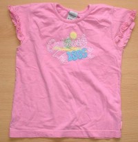 Růžové tričko s nápisem a číslem zn. Osh Kosh