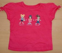 Růžové tričko s holčičkami zn. Mothercare