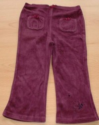Vínové sametové kalhotky s kapsami zn. Mini Mode
