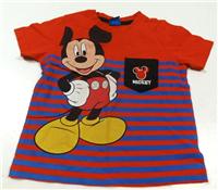Červeno-modré tričko s Mickeym zn.George