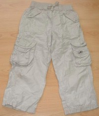 Béžové plátěné kalhoty s kapsami zn. Marks&Spencer