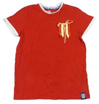 Červené tričko s třásněmi zn. Primark