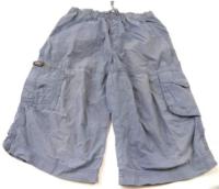 Modré 3/4 plátěné kalhoty s kapsami zn. John Lewis