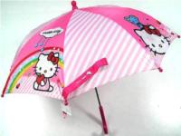 Outlet - Růžovo-pruhovaný deštník s Kitty 