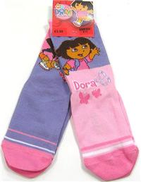 Nové - 2pack ponožky s Dorou zn. Nickelodeon vel. 27-30