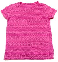 Růžové vzorované tričko zn. Y.d