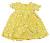Žluté bavlněné šaty s puntíky zn. M&S