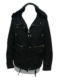 Dámská černá šusťáková jarní bunda s kapucí zn. F&F 