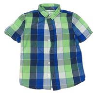 Tmavomodro-zeleno-bílá kostkovaná košile zn. F&F