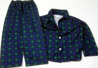 Modro-zelené kostkované pyžamo 