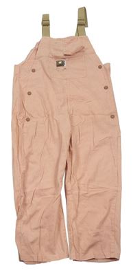 Růžové crop laclové kalhoty s kapsou