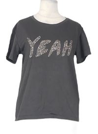 Dámské tmavošedé tričko s nápisem zn. H&M
