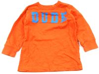 Oranžové triko s nápisem zn. Next