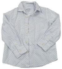 Bílá košile s modrým vzorem zn. C&A