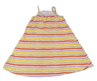 Barevné pruhované puntíkované bavlněné šaty zn. Topolino