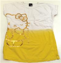 Bílo-žluté tričko s Hello Kitty zn. George