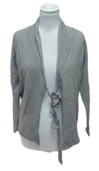 Dámský šedý svetr s krajkou - nové