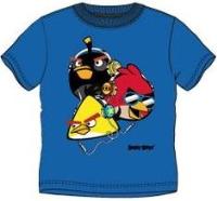 Nové - Modré tričko s Angry Birds 