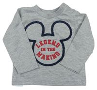 Šedé triko s Mickeym zn. Disney