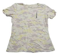 Béžovo-světlerůžové army tričko s nápisem zn. Primark