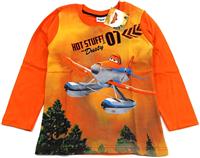 Nové - Oranžové triko s Letadly zn. Disney 