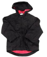 Černo-růžová šusťáková jarní bunda s kapucí zn.Marks&Spencer 