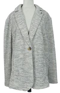 Dámské bílo-šedé melírované pletené sako zn. C&A