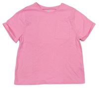 Neonově růžové tričko s kapsou zn. F&F