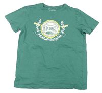 Zelené tričko s baseballovými pálkami a míčkem zn. Primark