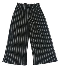 Černo-bílé pruhované culottes kalhoty zn. C&A