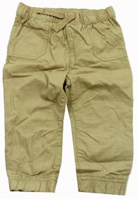 Béžové plátěné cuff kalhoty zn. F&F