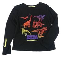 Černé triko s dinosaury zn. Primark