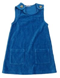 Modré žebrované sametové šaty zn. M&Co.