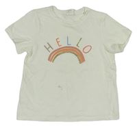 Smetanové tričko s duhou zn. H&M