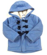 Modrý fleecový zateplený kabátek s kapucí zn. Debenhams