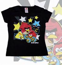 Nové - Černé tričko s Angry Birds 