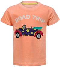 Outlet - Oranžové tričko s autem zn. Bhs 