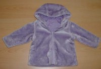 Oboustranná  fialová zimní bundička s kapucí
