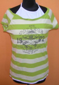 Dámské zelené pruhované tričko s topem zn. C&A
