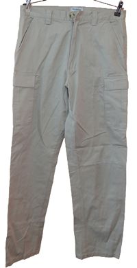 Pánské béžové plátěné kalhoty s kapsami vel. 30R