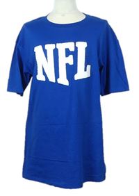 Dámské modré oversized tričko s logem NFL zn. Primark  