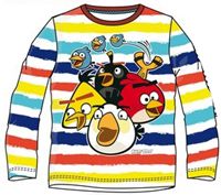 Nové- Pruhované triko s Angry Birds 