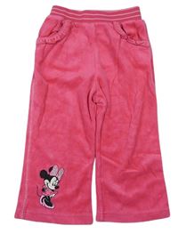 Růžové sametové tepláky s Minnie zn. Disney