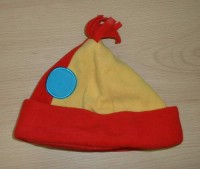 Červeno-žluto-modrá fleecová čepička s podšívkou zn. Ladybird