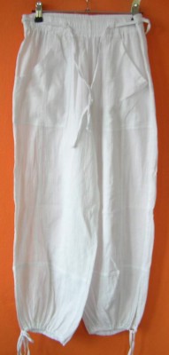 Dámské bílé plátěné kalhoty zn. Sile