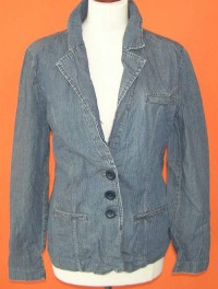 Dámský modrý riflový kabátek