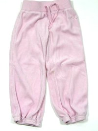Růžové sametové kalhoty s náipsem zn. Next