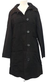 Dámský černý plátěný podzimní kabát zn. Dorothy Perkins 