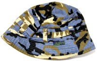 Béžovo-modrý army plátěný klobouček zn. Adams