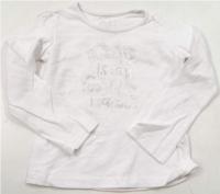 Bílé triko s nápisy zn. girl2girl